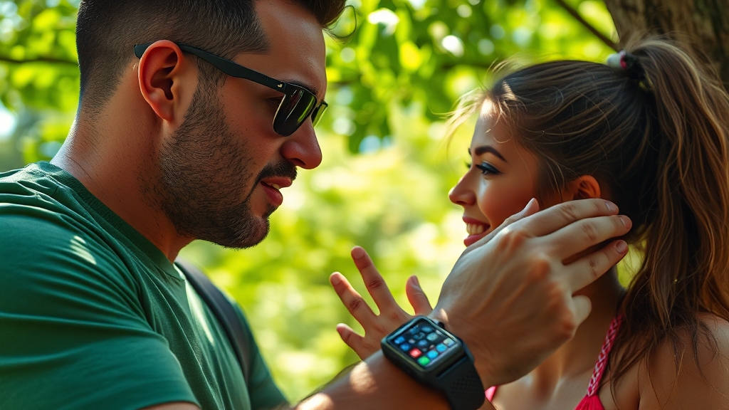 워치7 그린: 건강, 운동 관리 (realistic 스타일)