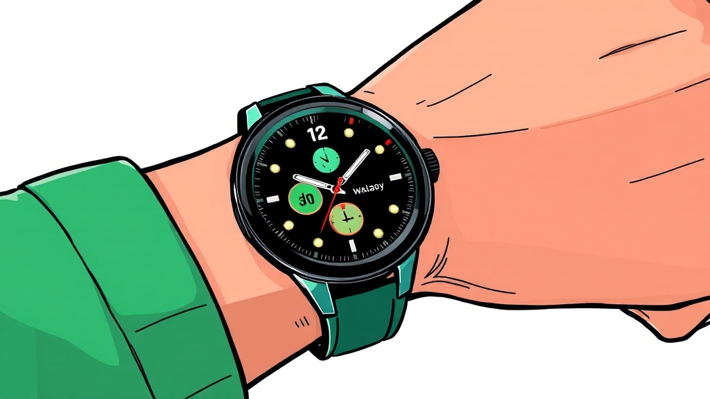 워치7 그린: 경쟁 제품 비교 (cartoon 스타일)