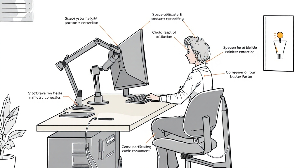 싱글 모니터암 선택 가이드 (illustration 스타일)