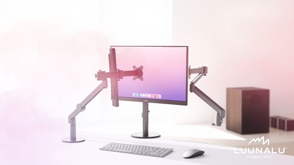 싱글 모니터암 브랜드 및 제품 비교 (watercolor 스타일)