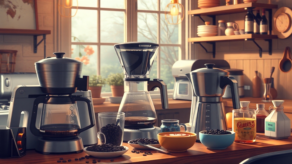 커피 메이커 활용 꿀팁: 다양한 레시피 (realistic 스타일)