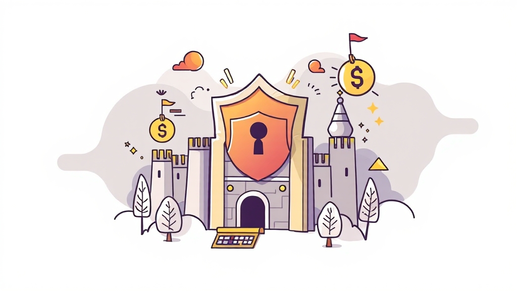 2차 피해 예방 보안 강화 (illustration 스타일)