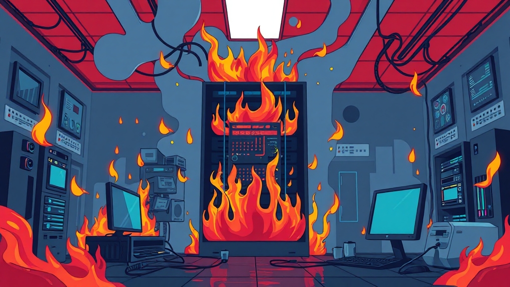 화재 발생, 초기 대응은? (illustration 스타일)