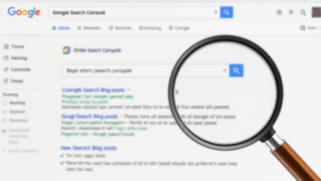 서치 콘솔 활용 색인 상태 확인 (realistic 스타일)