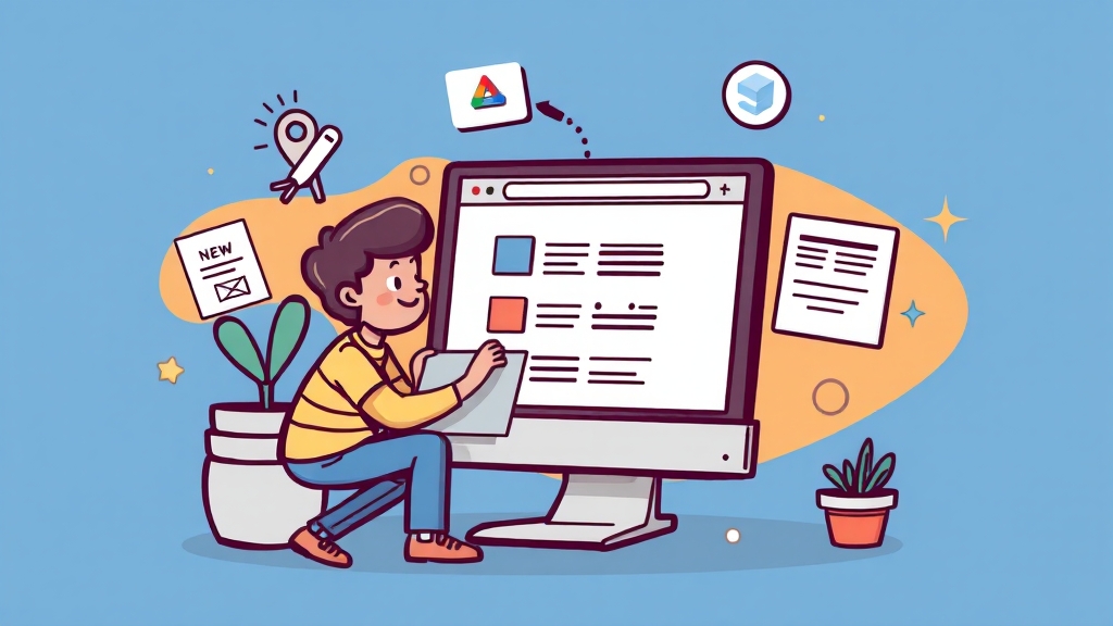 서치 콘솔 꿀팁 (cartoon 스타일)