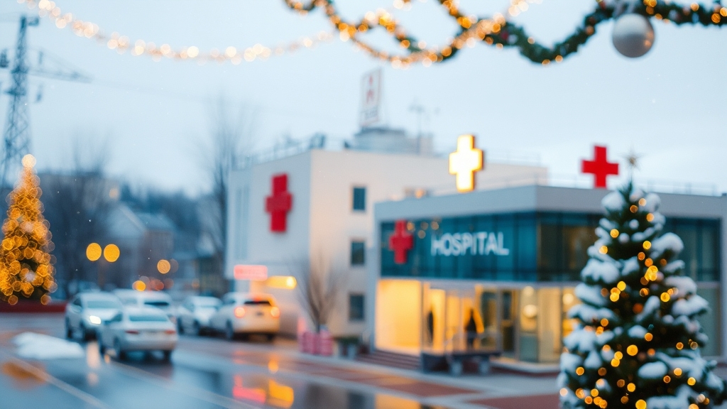 지도 앱으로 주변 병원/약국 찾기 (realistic 스타일)