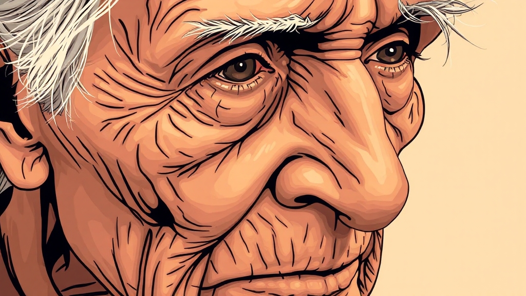 노화 피부의 변화 (illustration 스타일)