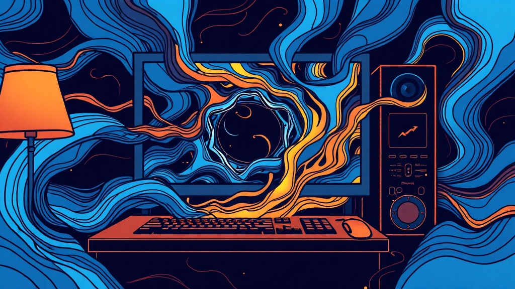 드라이버 문제, 속 시원하게 해결 (illustration 스타일)