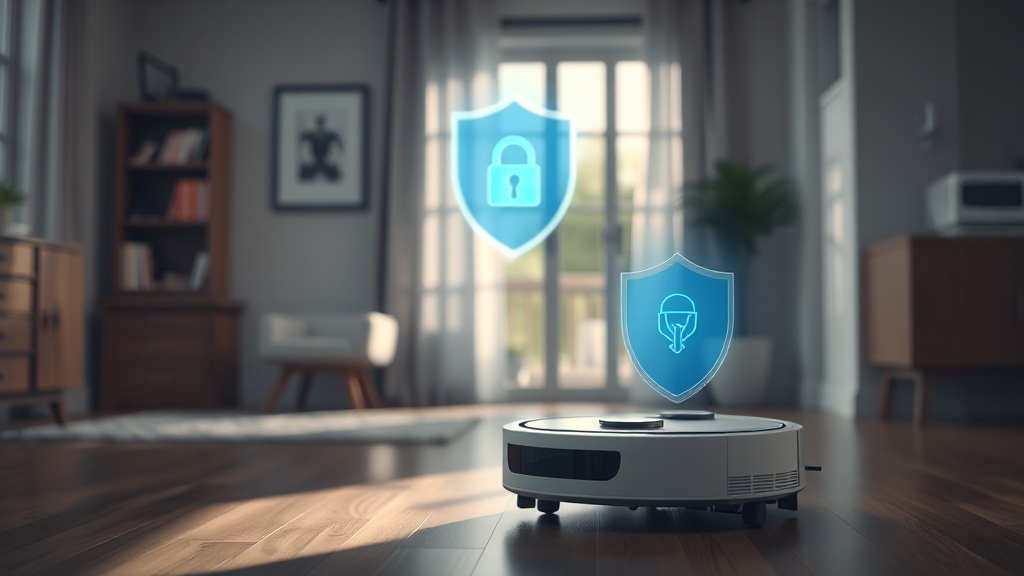 국내 로봇청소기 보안 현황은? (realistic 스타일)
