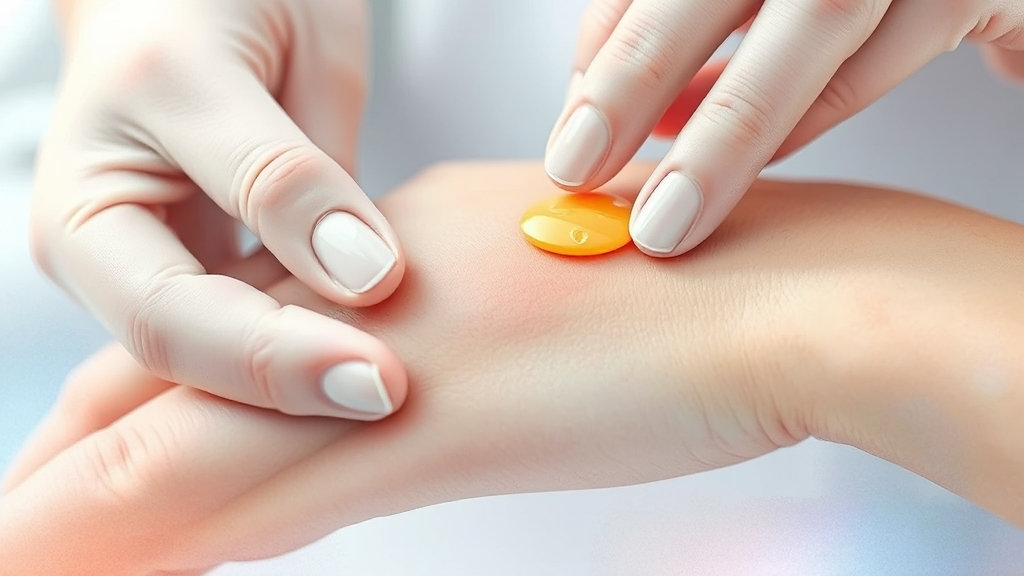 상처 치료 연고 사용법 (watercolor 스타일)