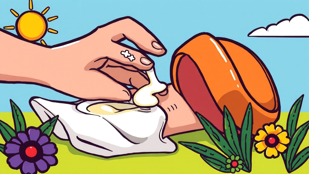 연고 사용 후 관리법 (cartoon 스타일)