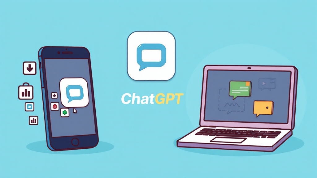 ChatGPT 다운로드 및 설치 방법 (cartoon 스타일)