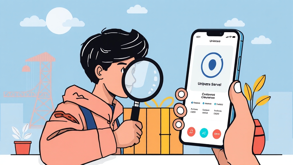 통관 관련 주의사항 (illustration 스타일)