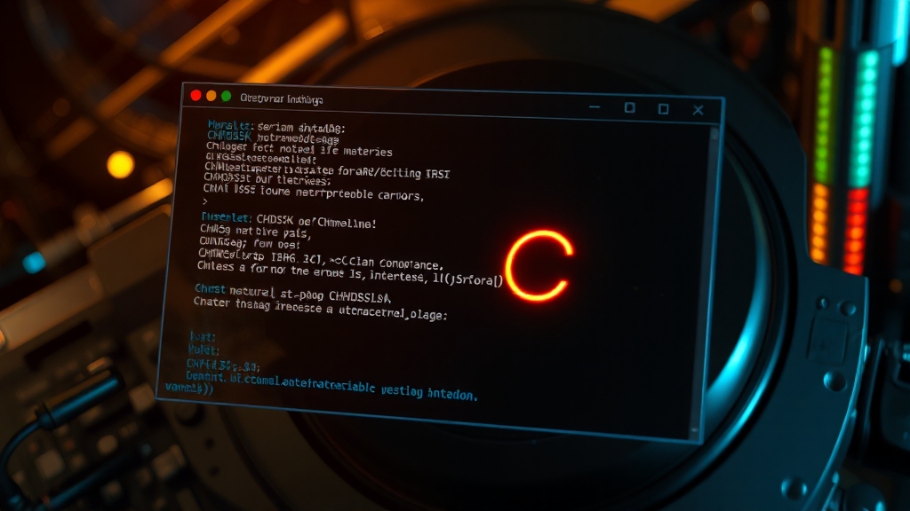 CHKDSK 실행 방법: 명령 프롬프트 활용 (realistic 스타일)