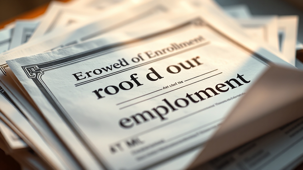 재직증명서 대체 서류 (realistic 스타일)