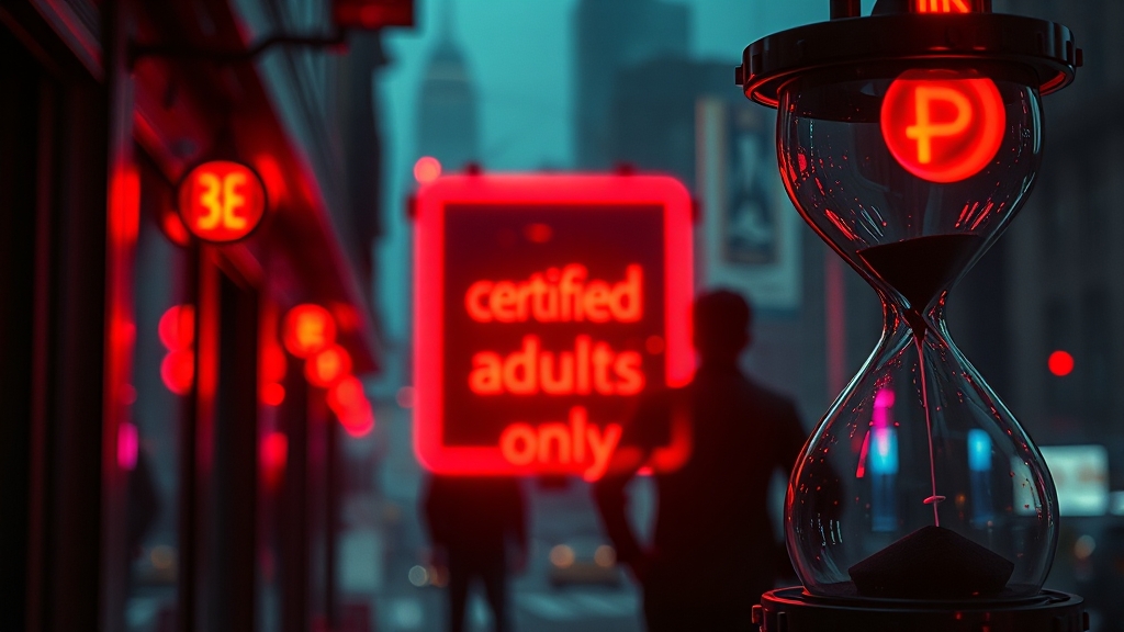 연령 확인 및 안전 장치 강화 (realistic 스타일)