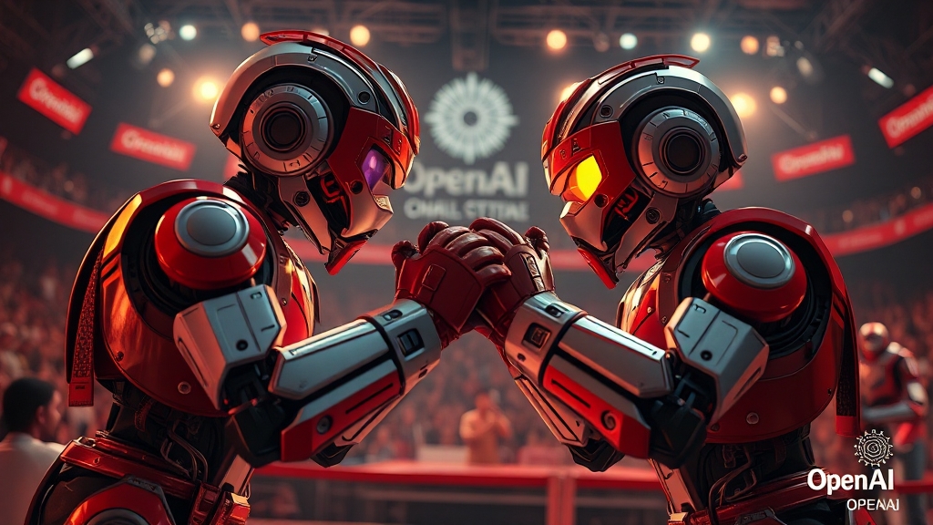 OpenAI, 경쟁에서 살아남을까? (realistic 스타일)