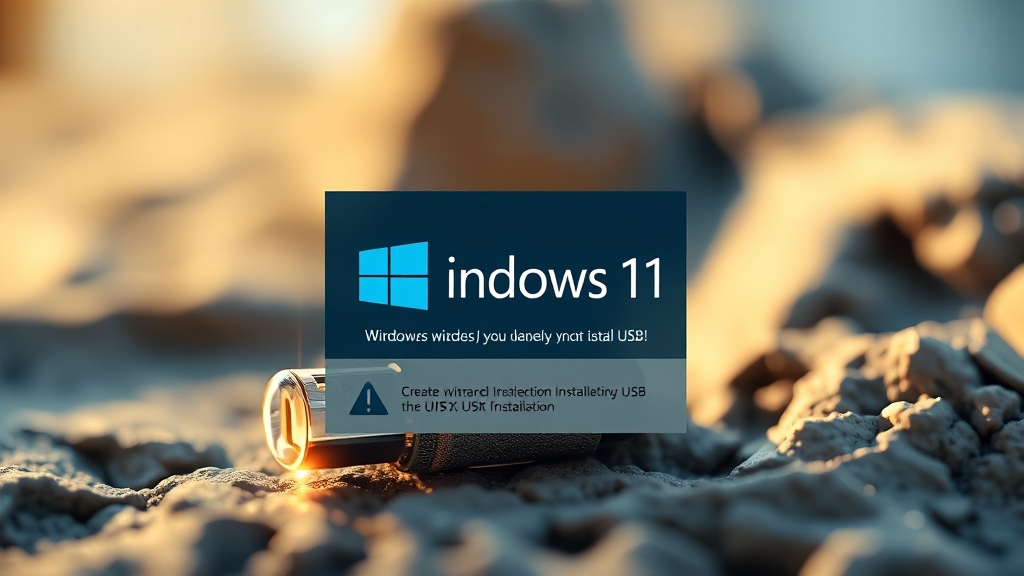 USB 설치 미디어 제작 가이드 (realistic 스타일)