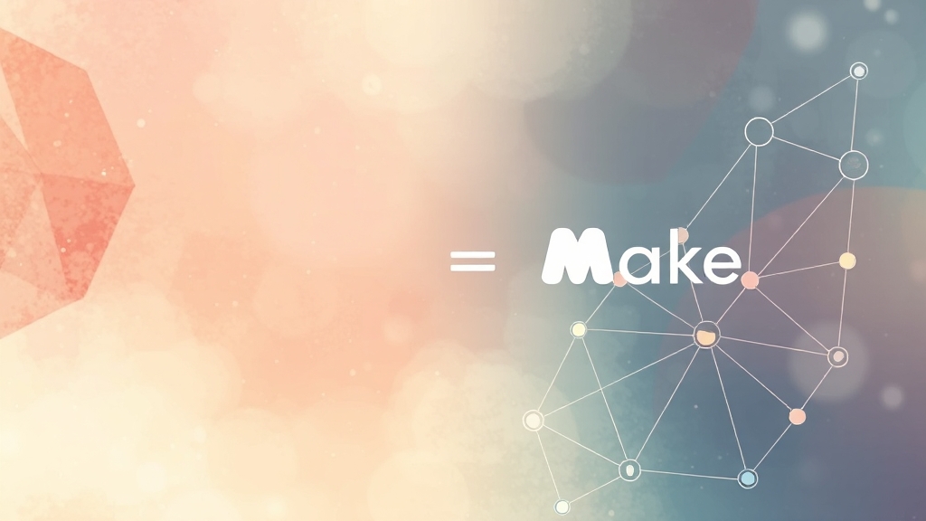 Zapier & Make: 워크플로우 연결 (watercolor 스타일)