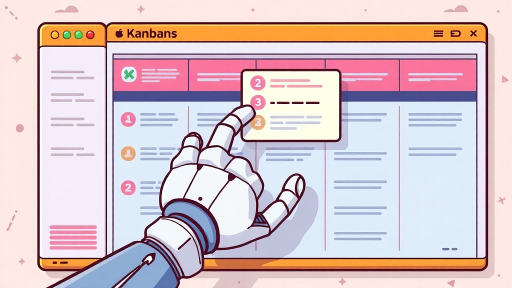 Trello Butler & Slack 워크플로우 빌더: 협업 자동화 (cartoon 스타일)