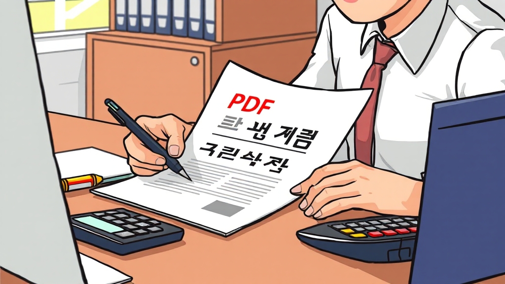 nPDF 파일 편집 및 변환 (cartoon 스타일)