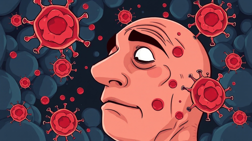 피부 노화와 염증의 관계 (cartoon 스타일)