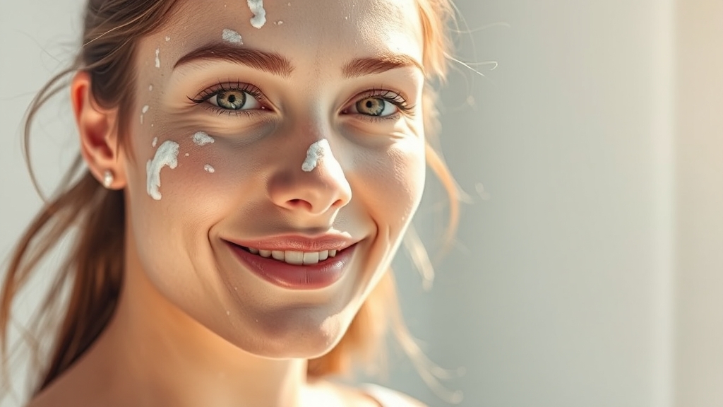 염증성 노화 예방 스킨케어 (realistic 스타일)