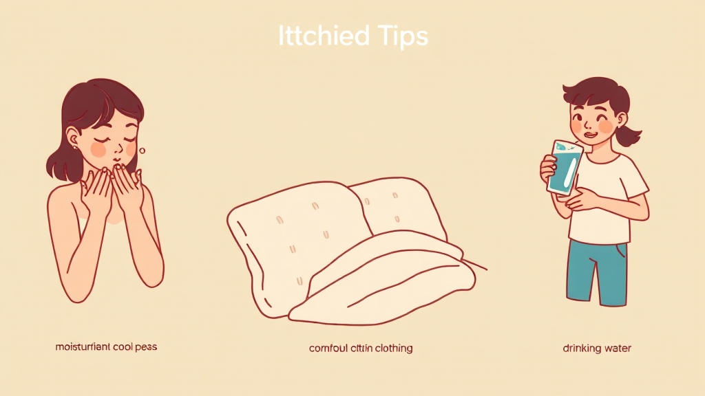 가려움 완화 꿀팁 대방출 (illustration 스타일)