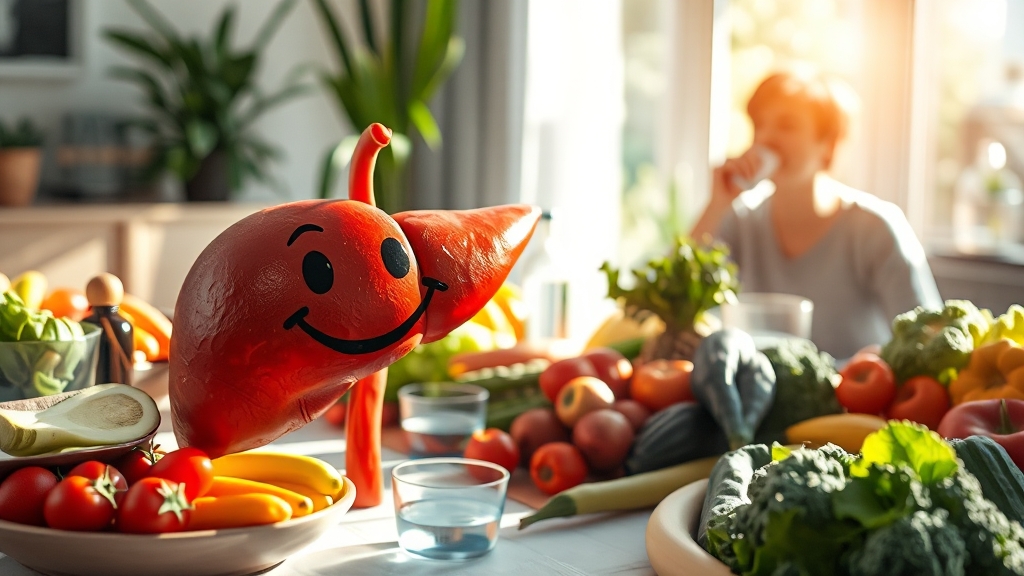 간 건강 관리를 위한 생활 습관 개선 (realistic 스타일)