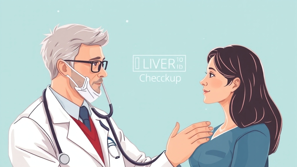 정기적인 간 검사의 중요성 (illustration 스타일)