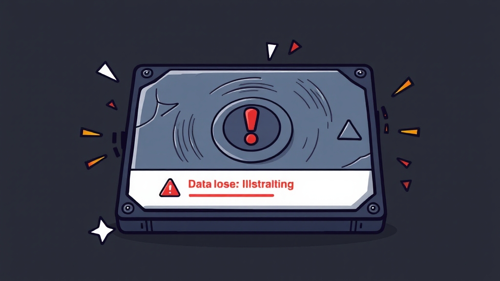 HDD 의심 소리 원인과 해결 (cartoon 스타일)