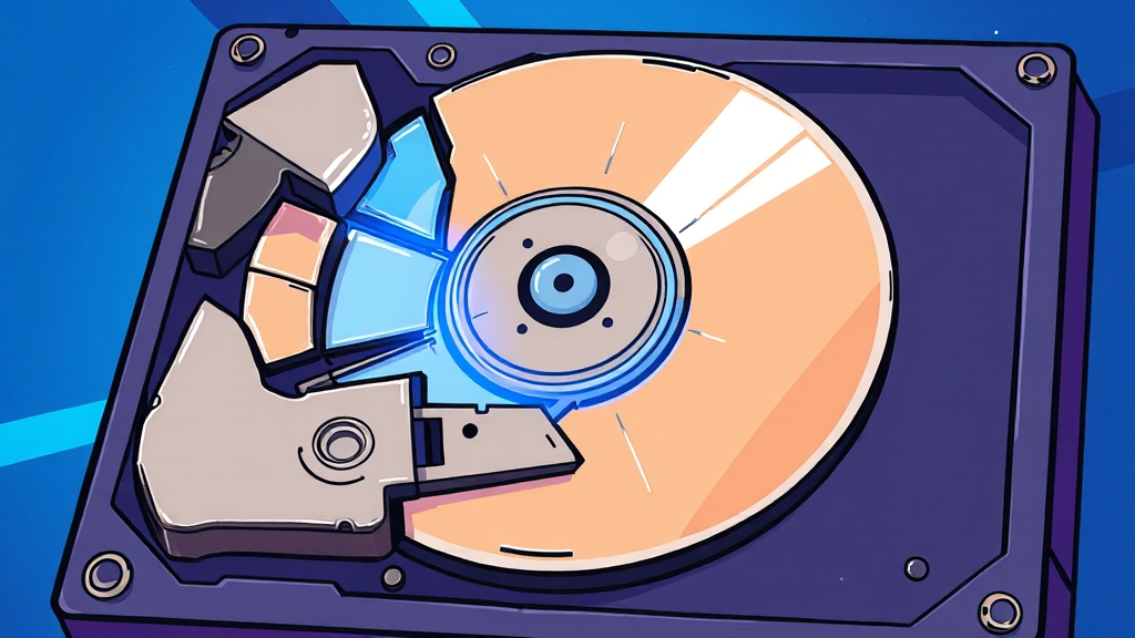 디스크 검사 명령어로 불량 섹터 검사 (cartoon 스타일)