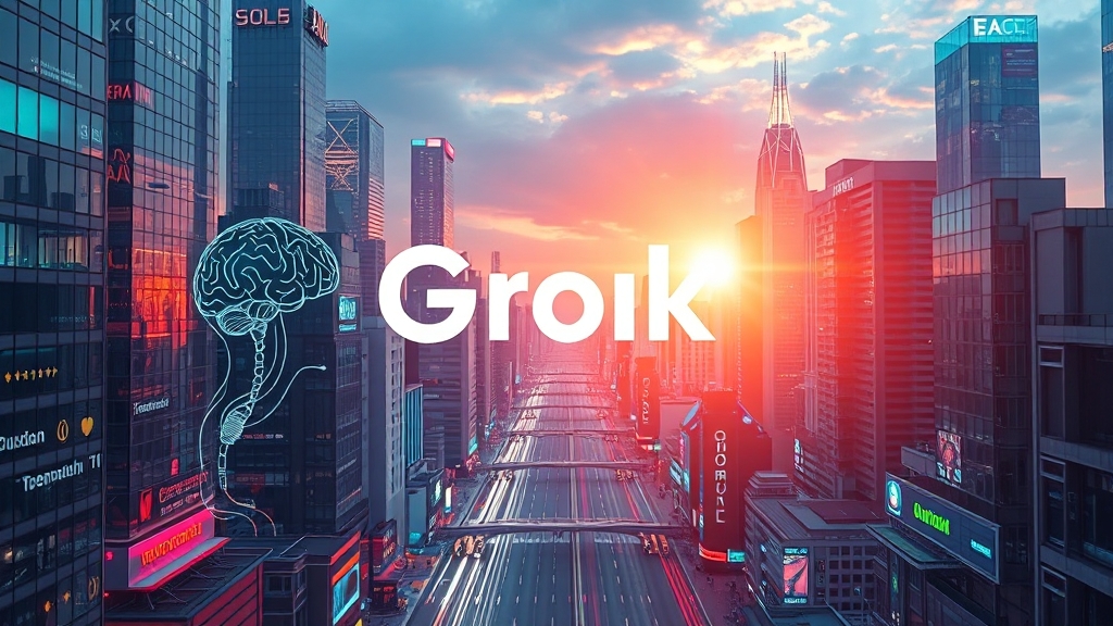 Grok AI의 미래 전망 (realistic 스타일)