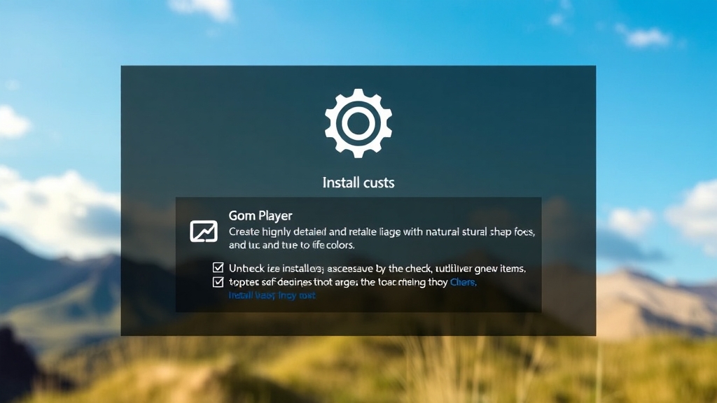 곰플레이어 설치 시 주의사항 (realistic 스타일)