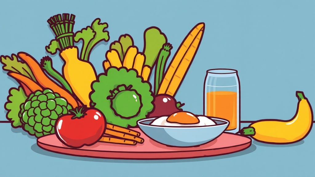 혈당 스파이크 줄이는 식사법 (cartoon 스타일)