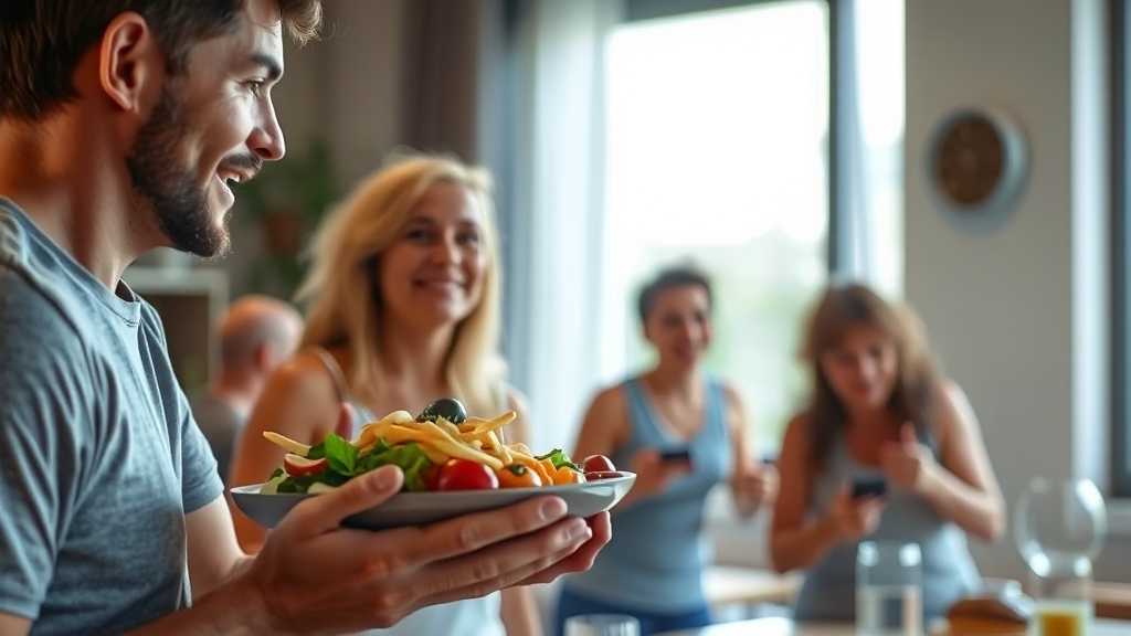 건강한 습관으로 식곤증 극복! (realistic 스타일)