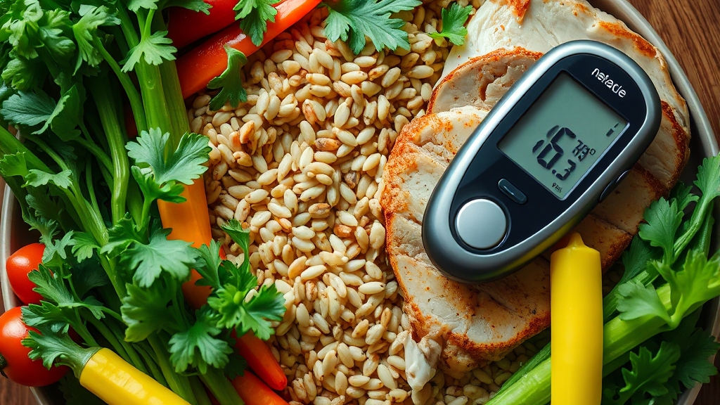 당뇨 식단 가이드 (realistic 스타일)