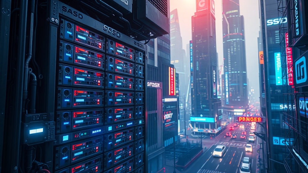 SSD RAID 구성: 성능 향상 및 고려 사항 (realistic 스타일)