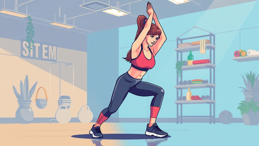 운동 전 준비사항 & 기본 자세 (illustration 스타일)