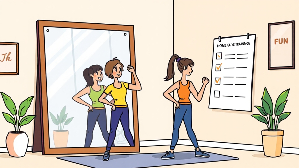 꾸준한 운동을 위한 꿀팁 & 동기 부여 (cartoon 스타일)