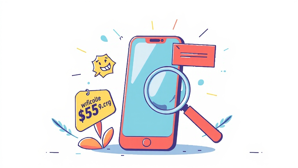 알뜰폰 통신사 비교 (illustration 스타일)