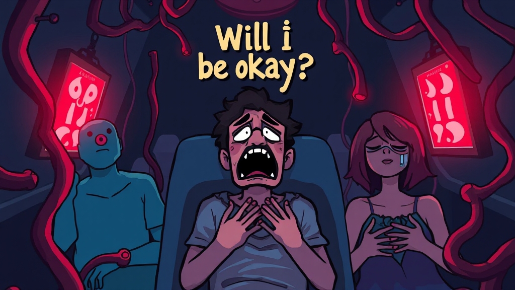 주요 합병증 종류와 증상 (cartoon 스타일)