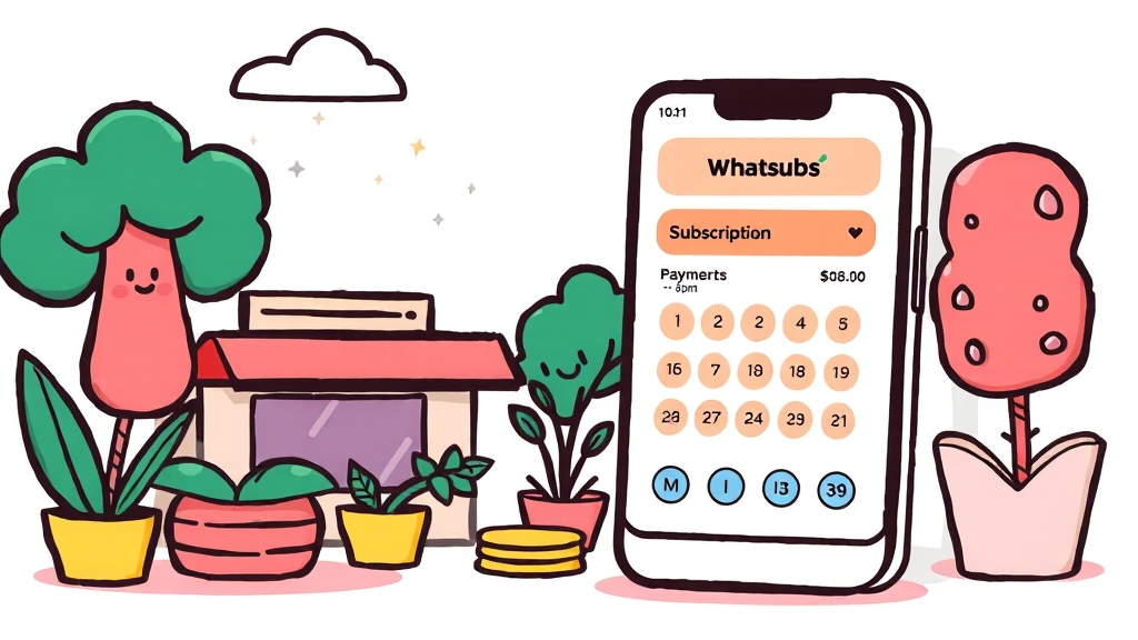 구독 서비스 관리 방법: 앱 활용 (cartoon 스타일)