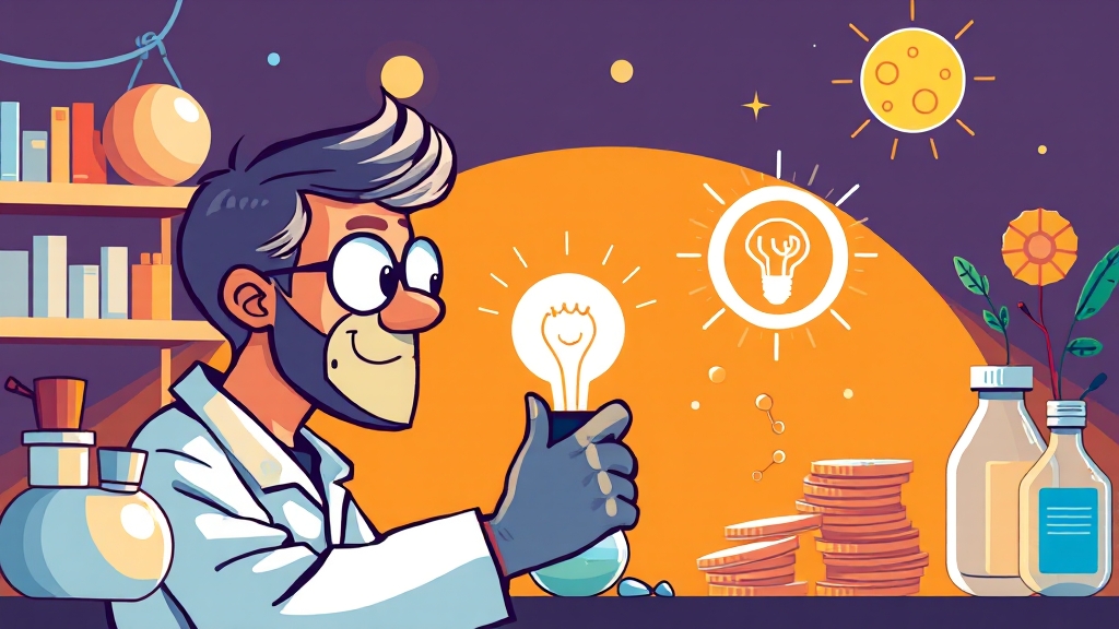 연구 환경 개선 및 생태계 혁신 (cartoon 스타일)