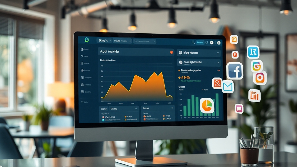 블로그 운영 및 성과 측정 (realistic 스타일)