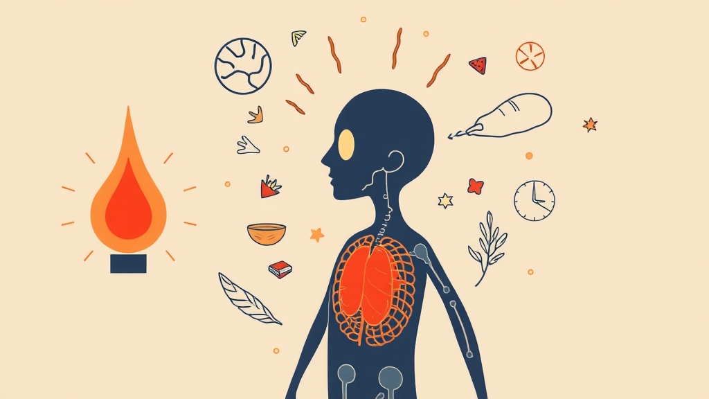 만성 염증의 주요 원인 (illustration 스타일)