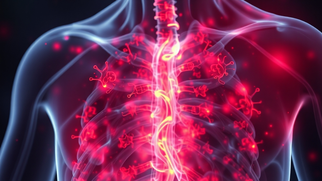 만성 염증이 건강에 미치는 영향 (realistic 스타일)