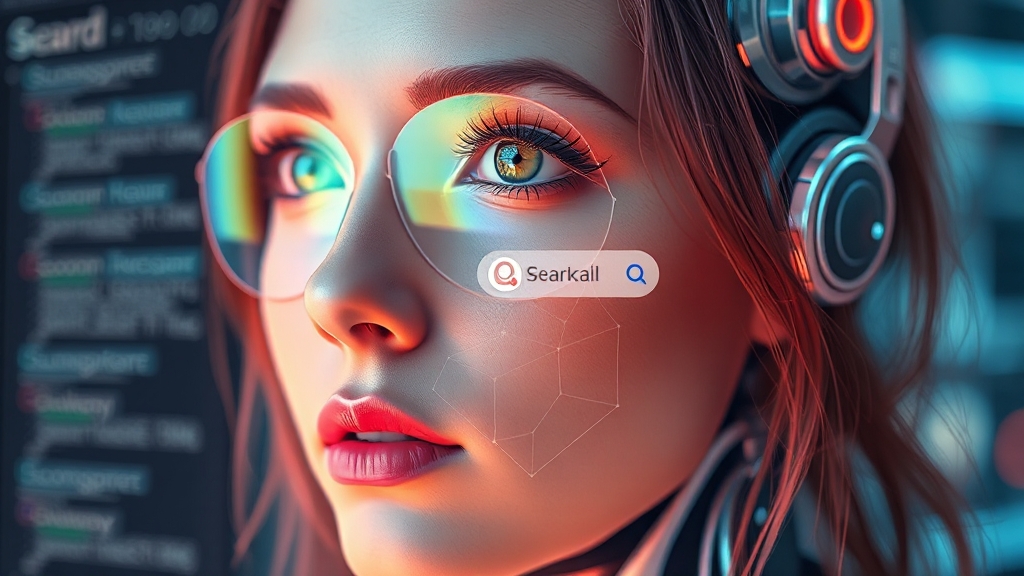 AI 검색엔진 특징 및 장점 (realistic 스타일)