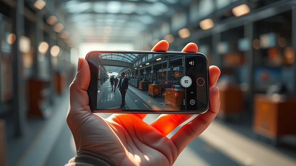 온디바이스 AI 스마트폰 특징 (realistic 스타일)