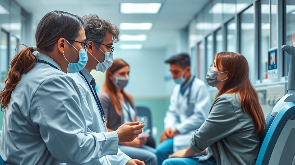 건강검진 절차 (realistic 스타일)